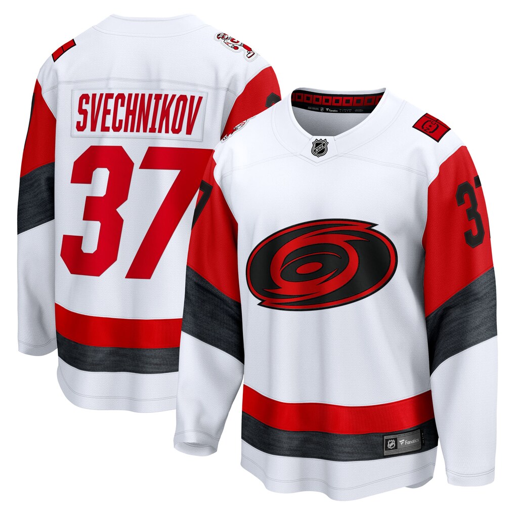 Men's Carolina Hurricanes Andrei Svechnikov Fanatics White Away Breakaway Jersey - U-jersey