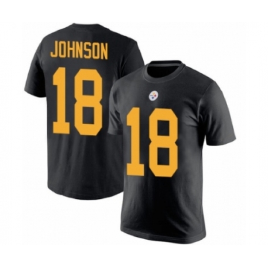 Pittsburgh Steelers #18 Diontae Johnson Black Rush Pride Name & Number T-Shirt - Ujersey