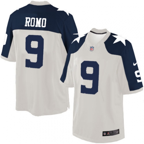 Men's Nike Dallas Cowboys #9 Tony Romo Limited White Throwback Alternate NFL Jersey - Ujersey