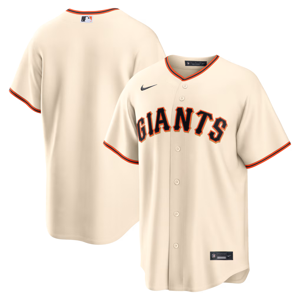 Men's San Francisco Giants Nike Cream Home Replica Jersey - SUjersey01
