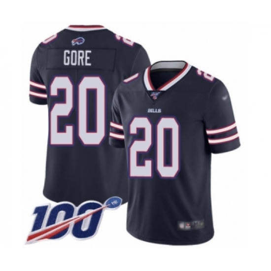 Youth Buffalo Bills #20 Frank Gore Limited Navy Blue Inverted Legend 100th Season Football Jersey - Ujersey