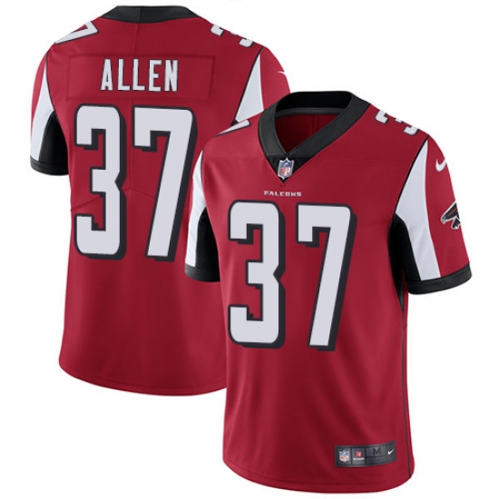 Youth Nike Atlanta Falcons #37 Ricardo Allen Red Team Color Vapor Untouchable Limited Player NFL Jersey - Ujersey