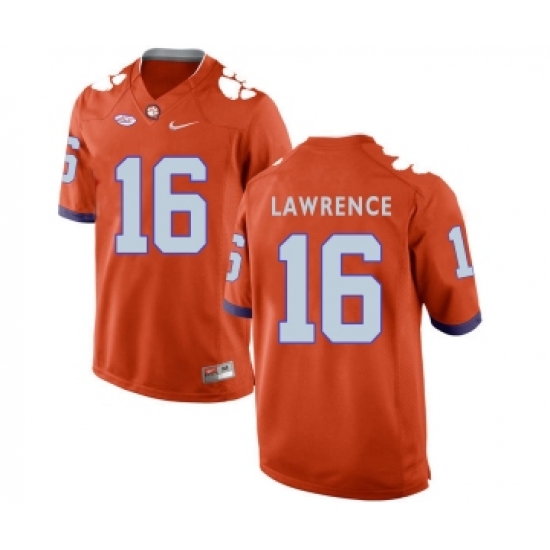 Clemson Tigers 16 Trevor Lawrence Orange College Football Jersey - Ujersey