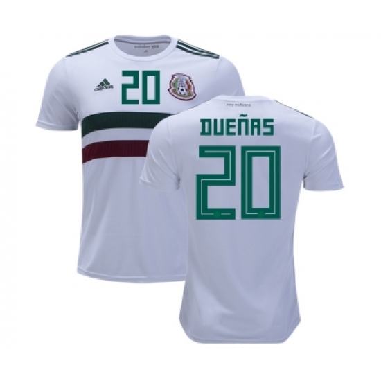 Mexico #20 Duenas Away Kid Soccer Country Jersey