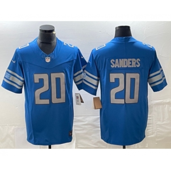 Men's Nike Detroit Lions #20 Barry Sanders Blue 2023 F.U.S.E. Vapor Untouchable Limited Football Stitched Jersey - Ujersey