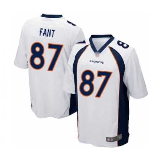Men's Denver Broncos #87 Noah Fant Game White Football Jersey - Ujersey