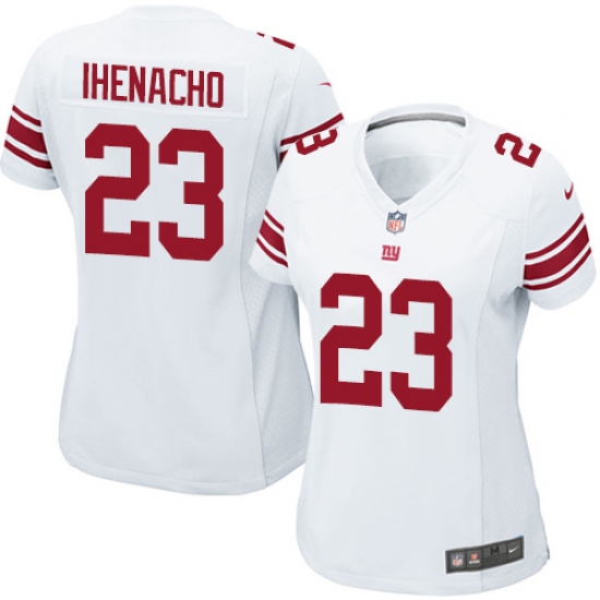 Women's Nike New York Giants #23 Duke Ihenacho Game White NFL Jersey - Ujersey