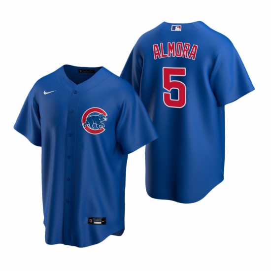 Men's Nike Chicago Cubs #5 Albert Almora Jr Royal Alternate Stitched Baseball Jersey - Ujersey
