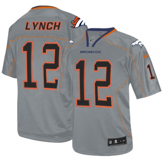 Men's Nike Denver Broncos #12 Paxton Lynch Elite Lights Out Grey NFL Jersey - Ujersey