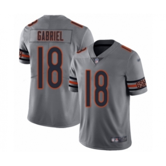 Youth Chicago Bears #18 Taylor Gabriel Limited Silver Inverted Legend Football Jersey - Ujersey