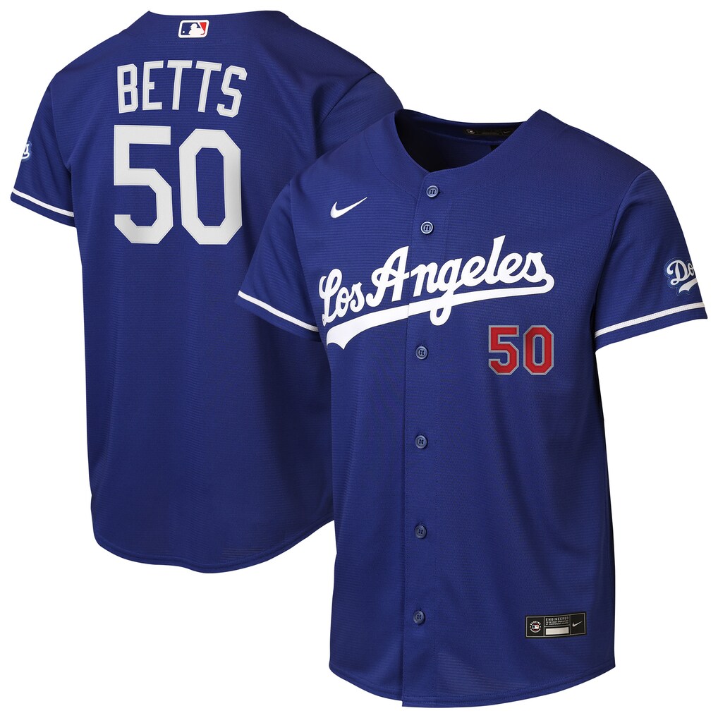 Youth Los Angeles Dodgers Mookie Betts Nike Royal Alternate Stadium Jersey - Ujersey