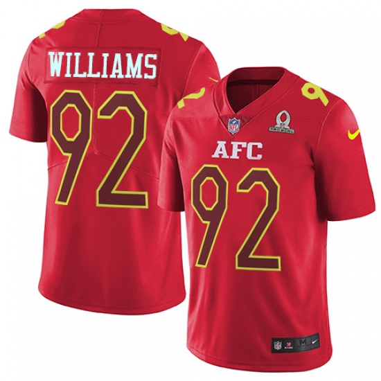 Youth Nike New York Jets #92 Leonard Williams Limited Red 2017 Pro Bowl NFL Jersey - Ujersey