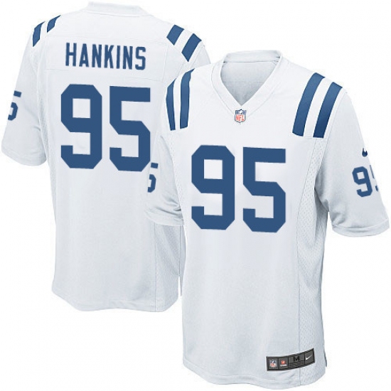 Men's Nike Indianapolis Colts #95 Johnathan Hankins Game White NFL Jersey - Ujersey