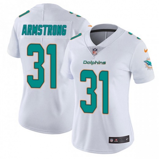 Women's Nike Miami Dolphins #31 Cornell Armstrong White Stitched NFL Vapor Untouchable Limited Jersey - Ujersey