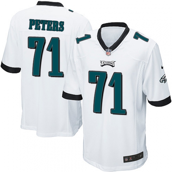 Men's Nike Philadelphia Eagles #71 Jason Peters Game White NFL Jersey - Ujersey