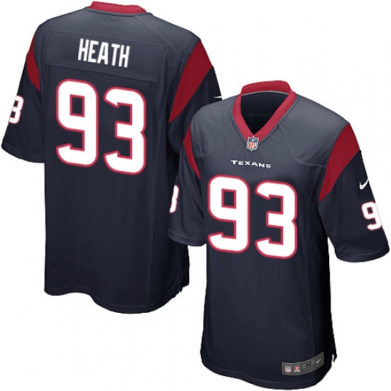 Men's Nike Houston Texans #93 Joel Heath Game Navy Blue Team Color NFL Jersey - Ujersey