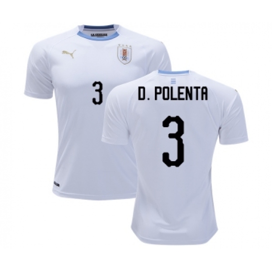 Uruguay #3 D.Polenta Away Soccer Country Jersey