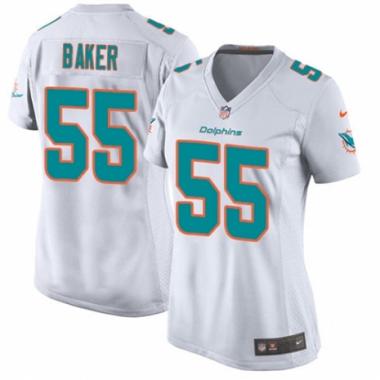 Women's Nike Miami Dolphins #55 Jerome Baker Game White NFL Jersey - Ujersey