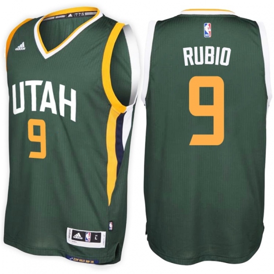 Utah Jazz #9 Ricky Rubio Alternate Green New Swingman Stitched NBA Jersey - Ujersey
