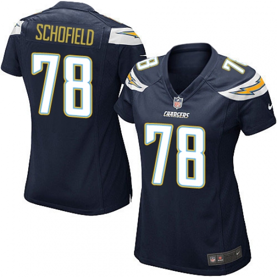 Women's Nike Los Angeles Chargers #78 Michael Schofield Game Navy Blue Team Color NFL Jersey - Ujersey