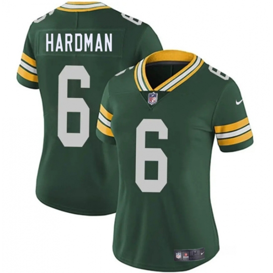 Women's Green Bay Packers #6 Mecole Hardman Green 2025 Vapor Untouchable Limited Football Stitched Jersey(Run Small) - Ujersey