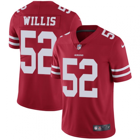 Youth Nike San Francisco 49ers #52 Patrick Willis Elite Red Team Color NFL Jersey - Ujersey