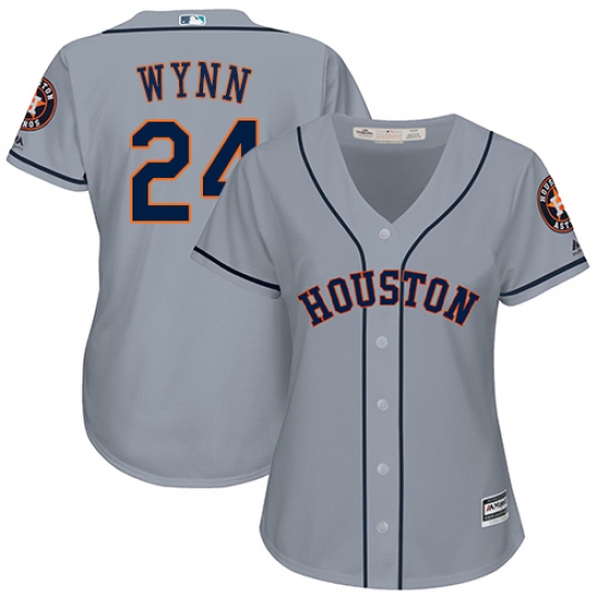 Women's Majestic Houston Astros #24 Jimmy Wynn Authentic Grey Road Cool Base MLB Jersey - Ujersey