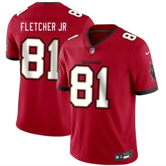 Men's Tampa Bay Buccaneers #81 Kenny Fletcher Jr Red 2026 Draft Vapor Limited Football Stitched Jersey