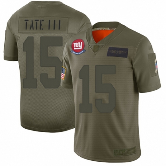 Men's New York Giants #15 Golden Tate III Limited Camo 2019 Salute to Service Football Jersey - Ujersey