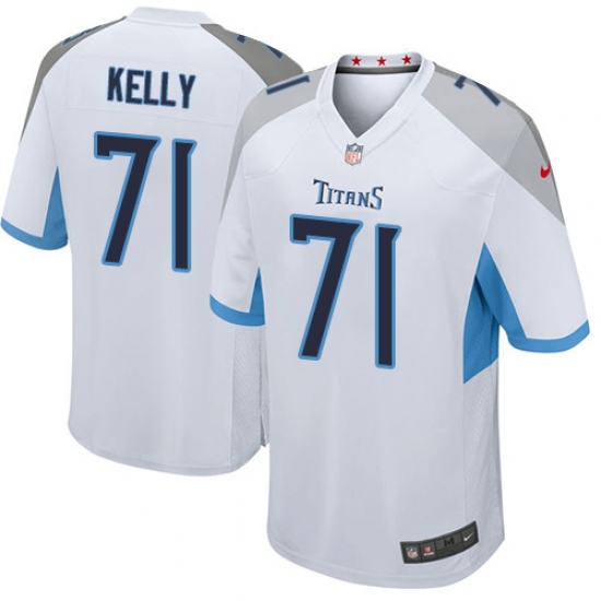 Men Nike Tennessee Titans #71 Dennis Kelly Game White NFL Jersey - Ujersey