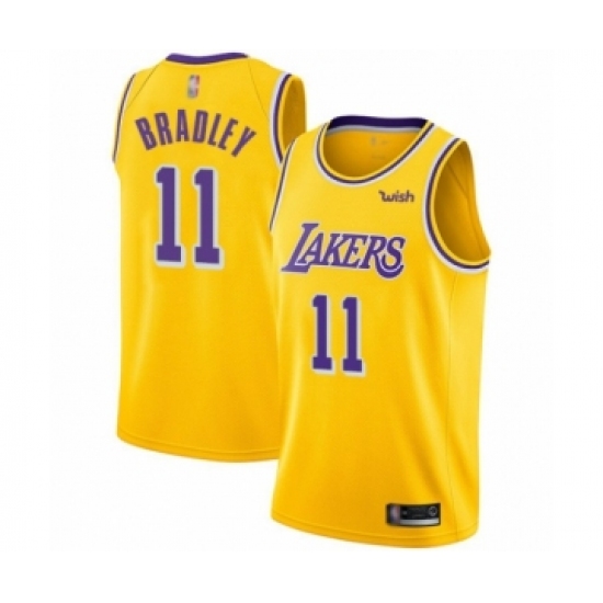 Youth Los Angeles Lakers #11 Avery Bradley Swingman Gold Basketball Jersey - Icon Edition - Ujersey