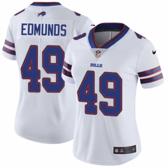 Women's Nike Buffalo Bills #49 Tremaine Edmunds White Vapor Untouchable Limited Player NFL Jersey - Ujersey