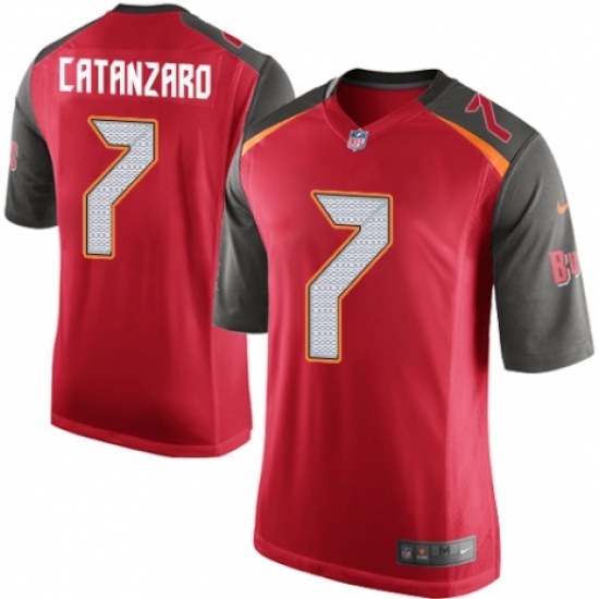 Men's Nike Tampa Bay Buccaneers #7 Chandler Catanzaro Game Red Team Color NFL Jersey - Ujersey