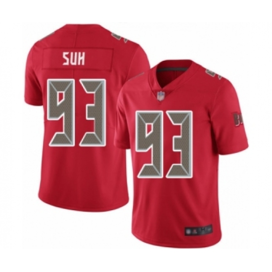 Men's Tampa Bay Buccaneers #93 Ndamukong Suh Limited Red Rush Vapor Untouchable Football Jersey - Ujersey