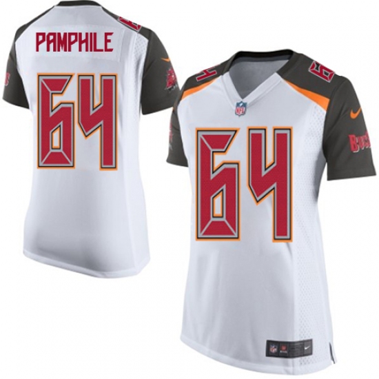 Women's Nike Tampa Bay Buccaneers #64 Kevin Pamphile Game White NFL Jersey - Ujersey