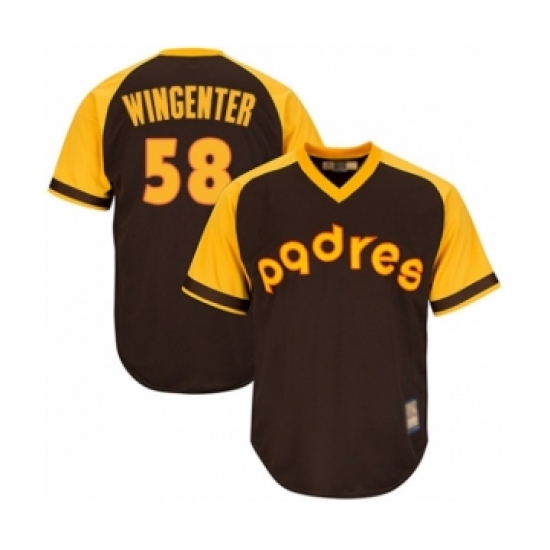 Youth San Diego Padres #58 Trey Wingenter Authentic Brown Alternate Cooperstown Cool Base Baseball Player Jersey - Ujersey