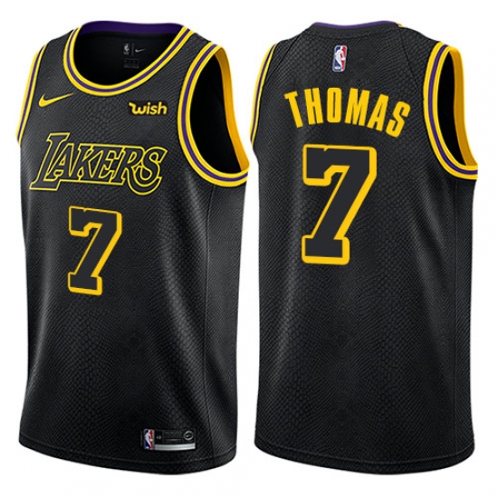 Men's Nike Los Angeles Lakers #7 Isaiah Thomas Authentic Black City Edition NBA Jersey - Ujersey