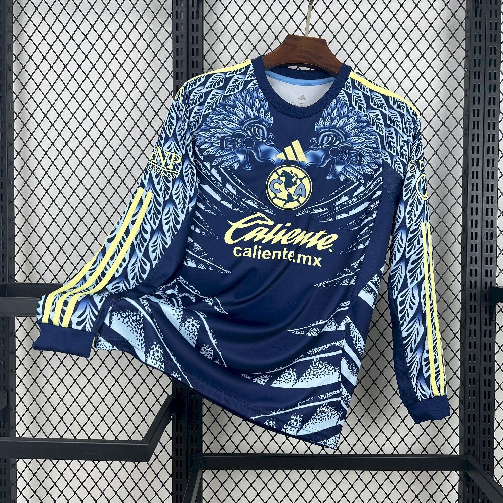 Club America Soccer Jersey Away Long Sleeve Custom Shirt 2025/26 - Ujersey Shop