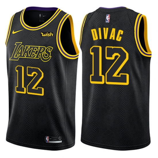 Women's Nike Los Angeles Lakers #12 Vlade Divac Swingman Black NBA Jersey - City Edition - Ujersey