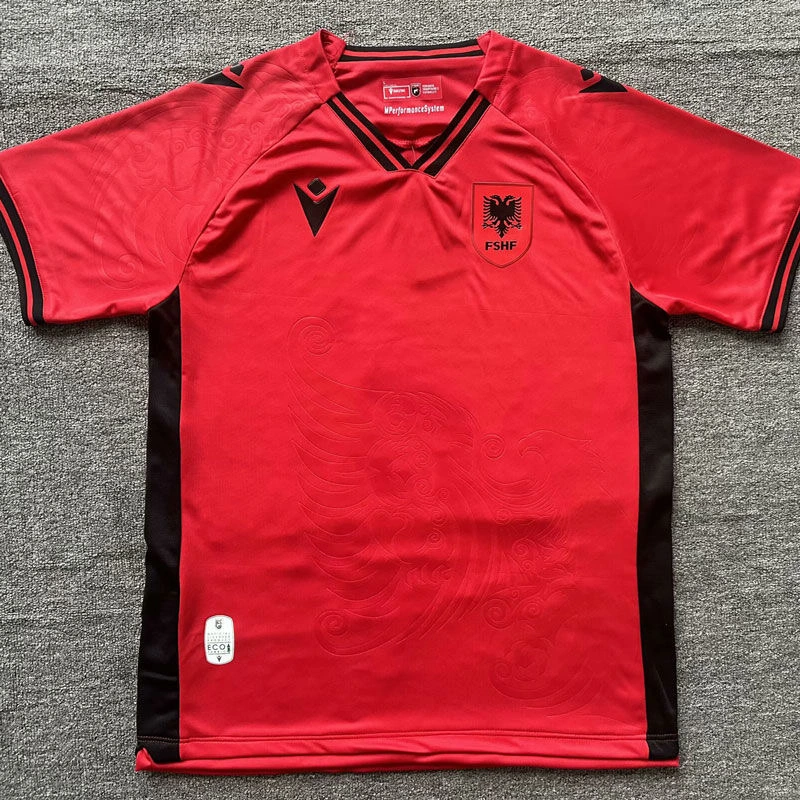 Albania Home Soccer Jersey Custom Shirt 2025-26 - ujerseystore