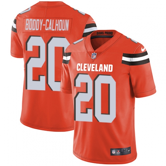 Youth Nike Cleveland Browns #20 Briean Boddy-Calhoun Orange Alternate Vapor Untouchable Limited Player NFL Jersey - Ujersey