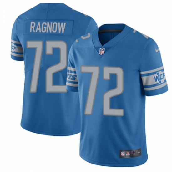Youth Nike Detroit Lions #72 Frank Ragnow Blue Team Color Vapor Untouchable Elite Player NFL Jersey - Ujersey