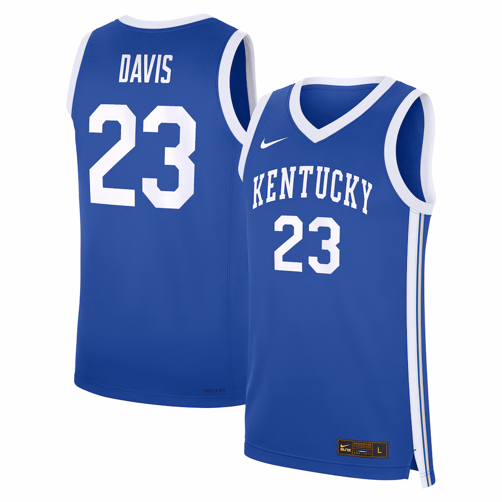 Men's Nike Anthony Davis Royal Kentucky Wildcats Road Replica Basketball Jersey - Ujersey Shop