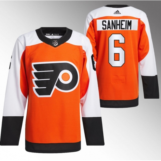Men's Philadelphia Flyers #6 Travis Sanheim 2023-24 Orange Stitched Jersey - Ujersey