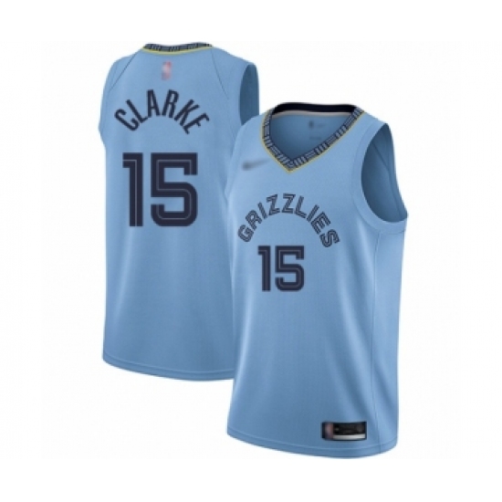 Men's Memphis Grizzlies #15 Brandon Clarke Authentic Blue Finished Basketball Jersey Statement Edition - Ujersey