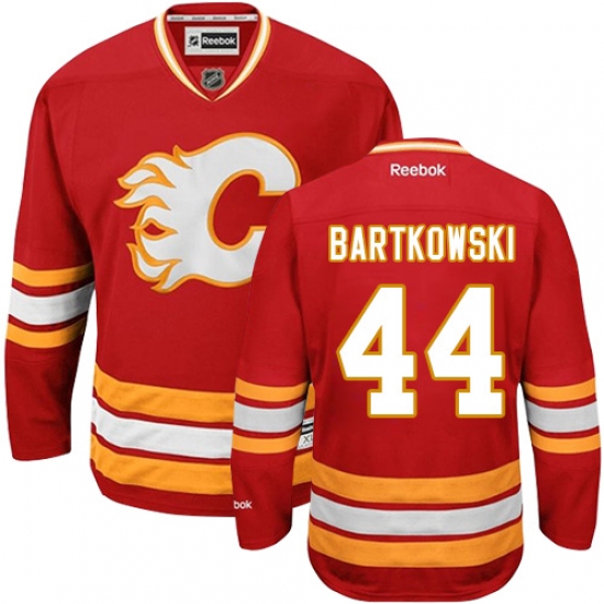 Women's Reebok Calgary Flames #44 Matt Bartkowski Authentic Red Third NHL Jersey - Ujersey