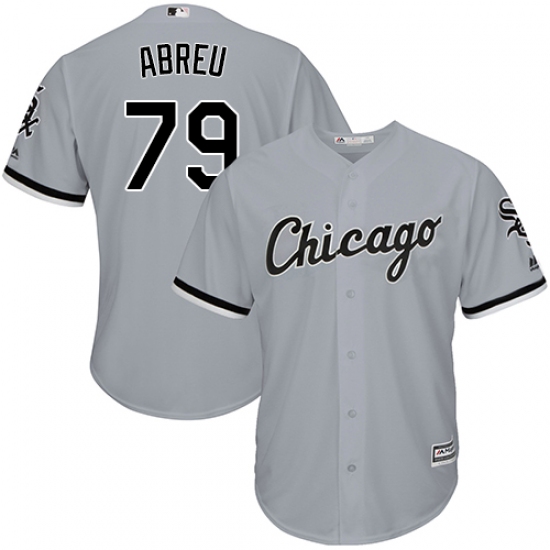 Men's Majestic Chicago White Sox #79 Jose Abreu Replica Grey Road Cool Base MLB Jersey - Ujersey