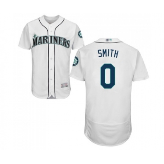 Men's Seattle Mariners #0 Mallex Smith White Home Flex Base Authentic Collection Baseball Jersey - Ujersey