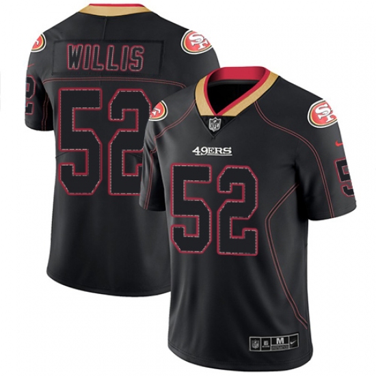 Men's Nike San Francisco 49ers #52 Patrick Willis Limited Lights Out Black Rush NFL Jersey - Ujersey