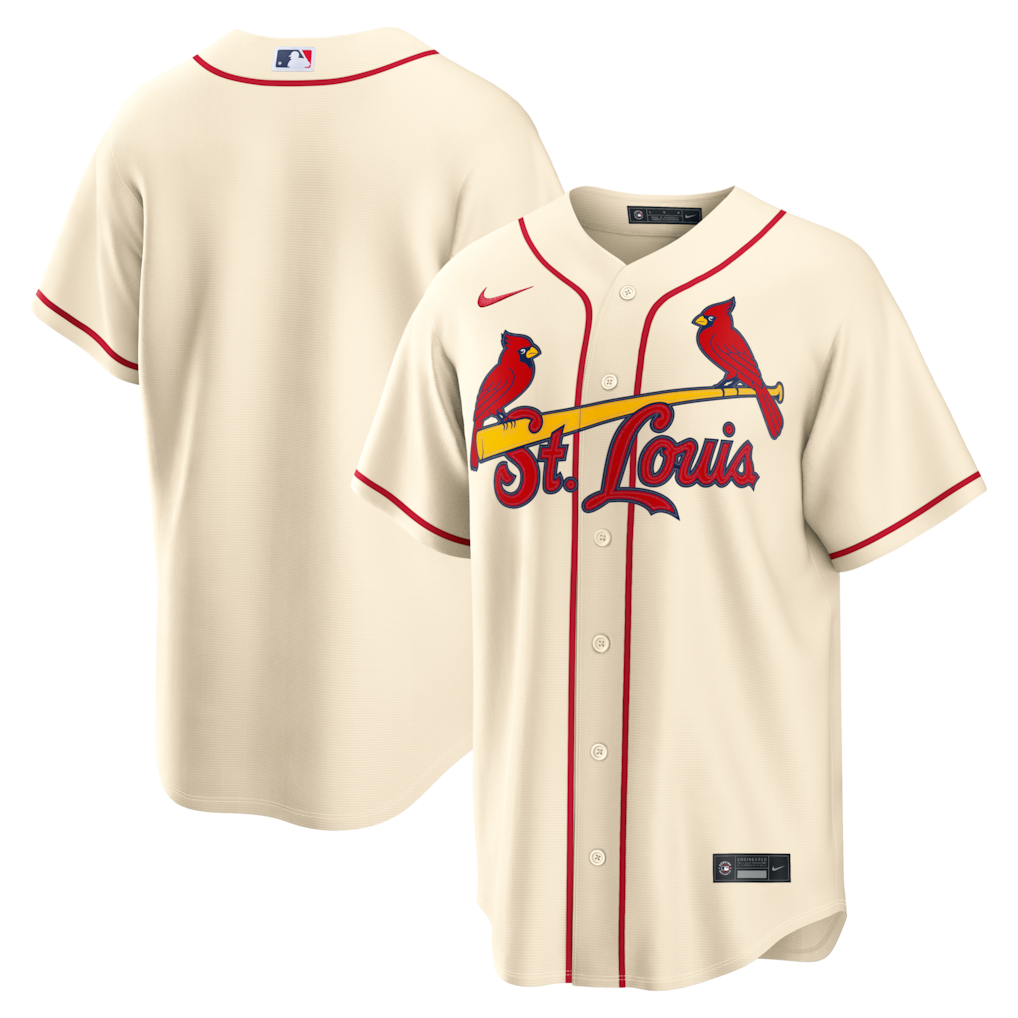Men's St. Louis Cardinals Nike Cream Alternate Replica Jersey - ujerseystore